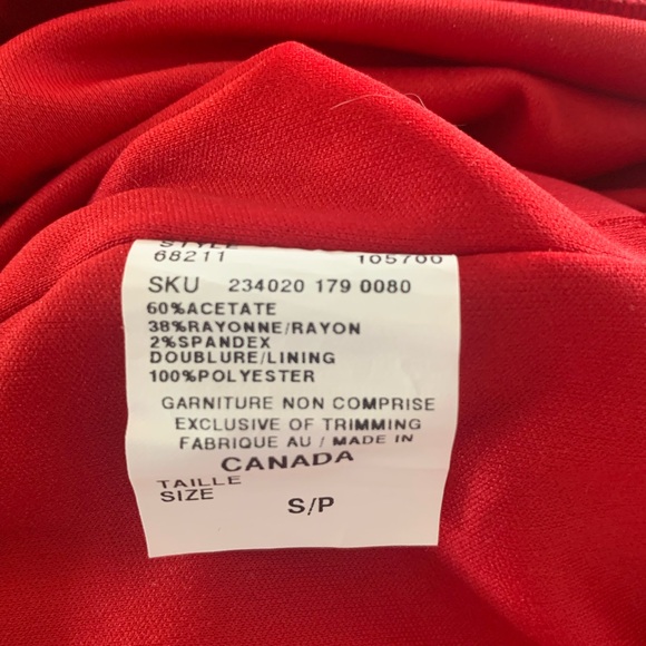 Le Chateau cocktail dress. Red. Size Small. - Picture 5 of 5